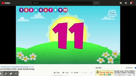 (3) Count And Move (HD) | Super Simple Songs - YouTube 1-20 - YouTube