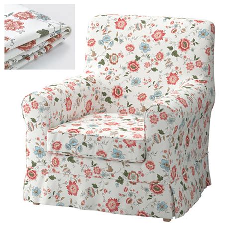 IKEA Ektorp JENNYLUND Armchair SLIPCOVER Chair Cover VIDESLUND Multicolor FLORAL Cottage Romantic