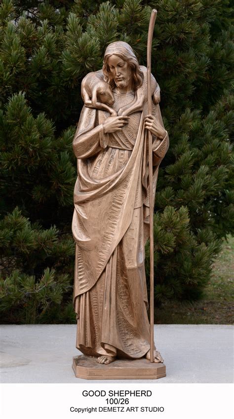 Jesus the Good Shepherd Statue - Bronze Metal, 42" - 60"H - St. Andrew ...