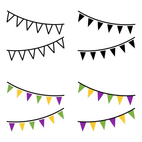 Garland in flat style isolated 17770173 Vector Art at Vecteezy