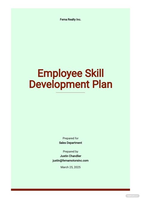 Employee Skill Development Plan Template - Download in Word, Google ...