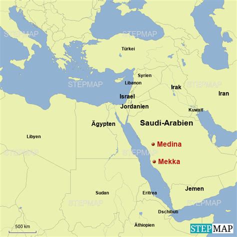 StepMap - Mekka - Landkarte für Deutschland