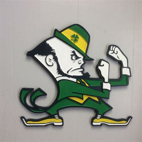 University of Notre Dame Leprechaun 3D Plaque ND Fighting - Etsy