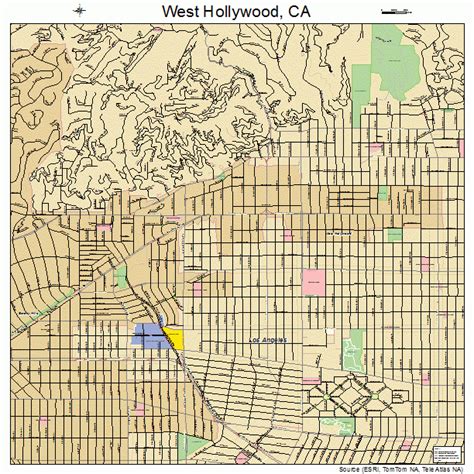 West Hollywood California Street Map 0684410