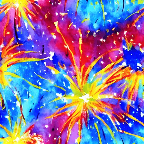 Fireworks Patterns Watercolor · Creative Fabrica