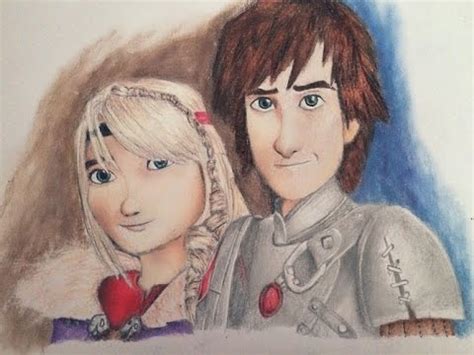 Drawing Hiccup and Astrid from HTTYD2 - YouTube