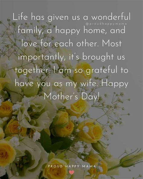 75+ BEST Happy Mothers Day Quotes For Wife [With Images]