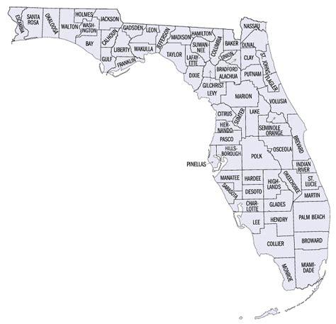 County Map Of Florida Panhandle - Map Of Peru