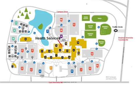 Map to Health Services | Health Services | Monroe Community College