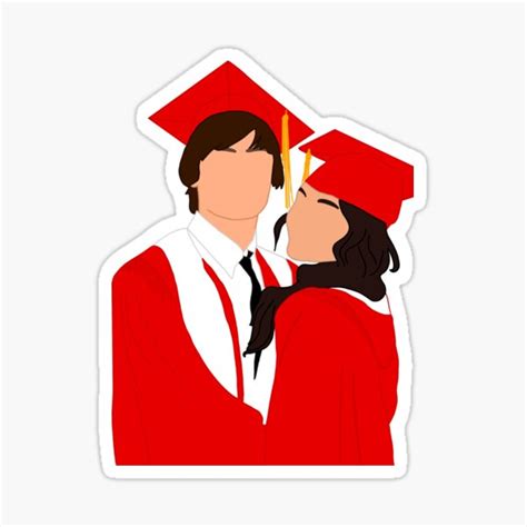 "Troy and Gabriella Inspired Artwork" Sticker by meresgoldenshop ...