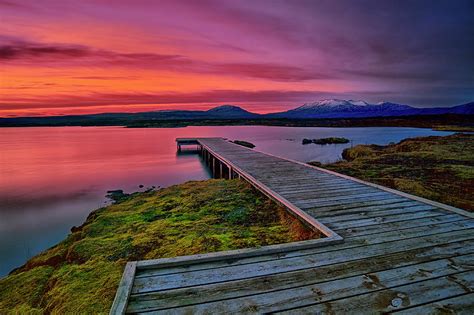 Sunset At Thingvellir Iceland by Aevarg