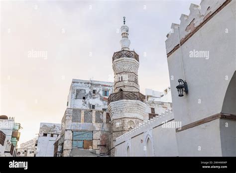 Middle East, Saudi Arabia, Mecca, Jeddah, Al-Balad. The Al Shafei Mosque in the Al Balad ...