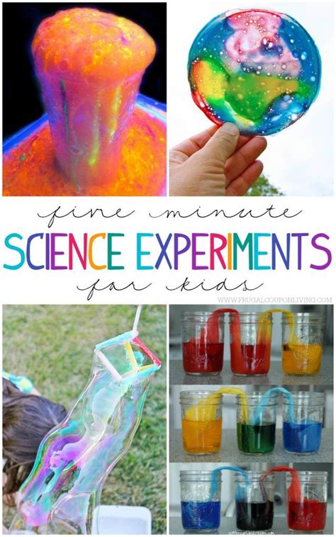 5 Minute Science Experiments for Kids | Science experiments kids, Science for kids, At home ...