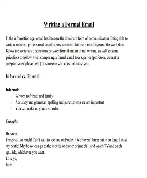 Surat Email Formal