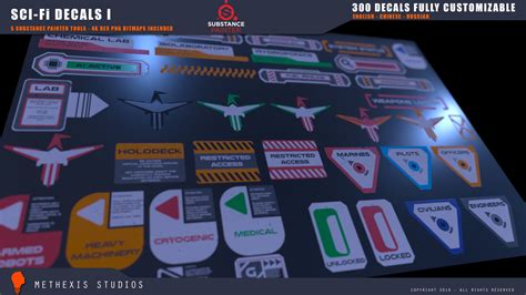 ArtStation - Sci-Fi Decals I | Game Assets