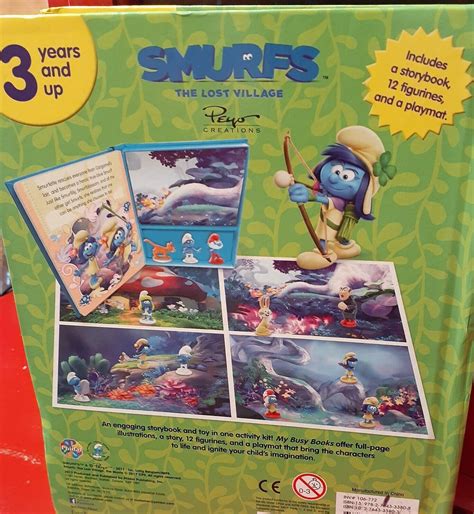 Smurfs The Lost Village Busy Book and 12 figurines playset | #4565544536