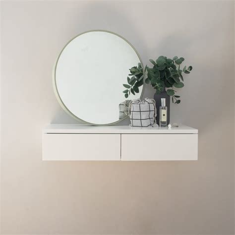 Small Floating Dressing Table White - Etsy UK