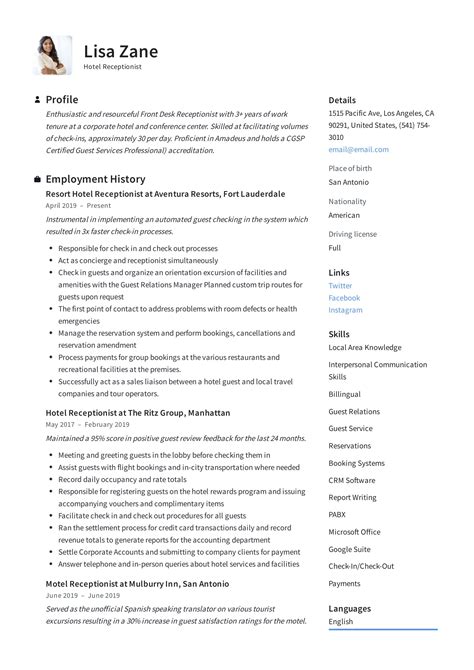 Marvelous Cv Format For Hotel Job Examples Of Nurse Practitioner Resume