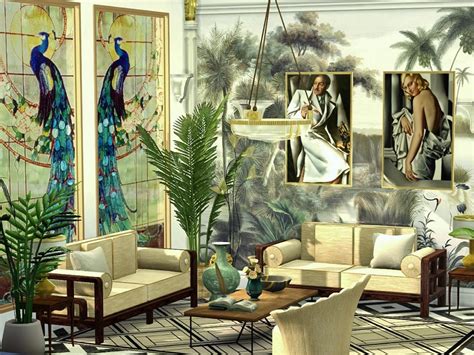 The Sims Resource - Art Deco // Living Room // CC needed