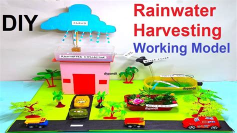 rainwater harvesting working model science fair project - Science Projects | Maths TLM | English ...