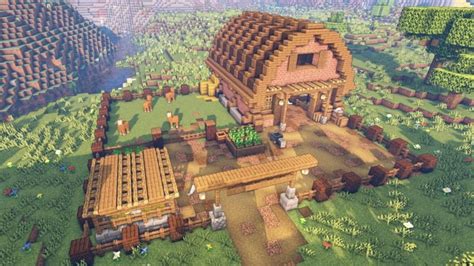 Minecraft Aesthetic Animal Barn Tutorial | Minecraft farm, Minecraft houses, Minecraft cottage