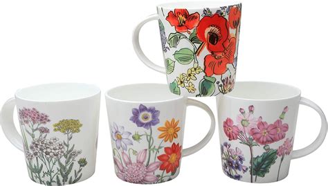 Bone China Coffee Tea Mugs 16 Oz, 4 Pack in 2020 | Tea mugs, Teaware, Mugs