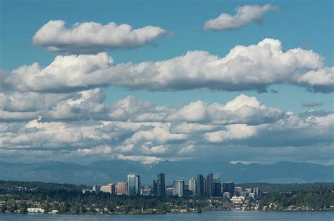 Bellevue Skyline Over Lake Washington Photograph by John & Lisa Merrill ...