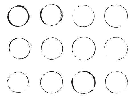 circle paint stroke grunge vector design illustration isolated on white background 10888989 ...