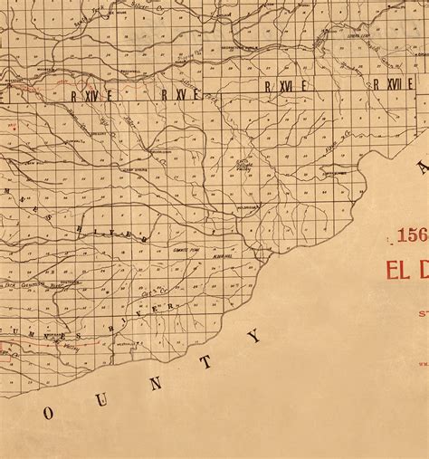 El Dorado County map California CA 1909. California State | Etsy