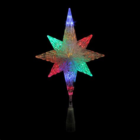 11 LED Lighted Crystal Bethlehem Star Christmas Tree Topper - Multi Lights | ChristmasCentral