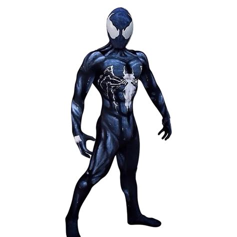 Venom Symbiote Spider Man Lycra Zentai Spidey Jumpsuit Cosplay Costume Adult Men Halloween ...