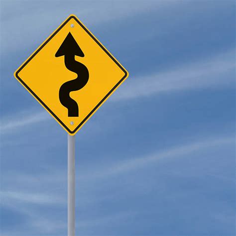 Royalty Free Winding Road Ahead Sign Pictures, Images and Stock Photos - iStock