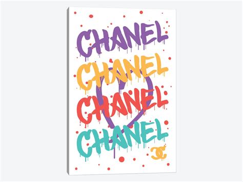 Chanel Graffiti Canvas Art by Martina Pavlova | iCanvas