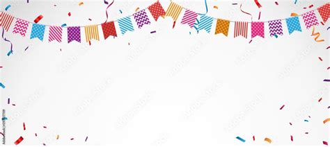 Birthday celebration banner with Colorful bunting flags Stock Vector | Adobe Stock