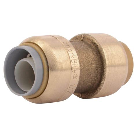 SharkBite 1/2 in. Push-to-Connect Brass Polybutylene Conversion Coupling Fitting U4008LFA - The ...