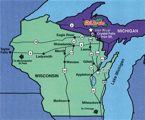 Map and Directions | Ski Hills in Michigan | Ski Brule