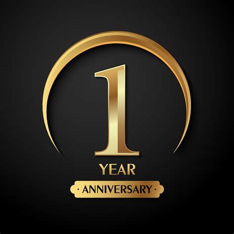 First Year Anniversary Celebration Design 2042819 Vector Art at Vecteezy