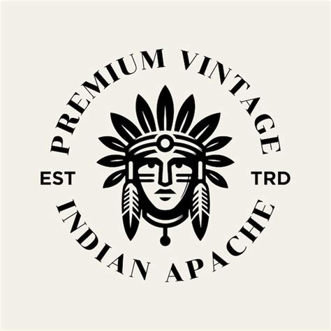 Premium Vector | Indian apache tribe logo icon design