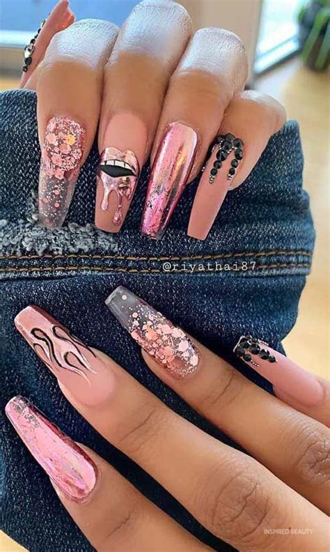 20+ Trendy Acrylic Nail Designs 2024 - Inspired Beauty | Manicura de ...