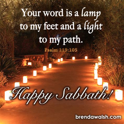 Happy Sabbath - Brenda Walsh Scripture Images