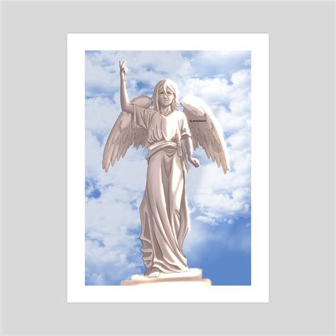 Angel Statue, an art print by kary draws - INPRNT