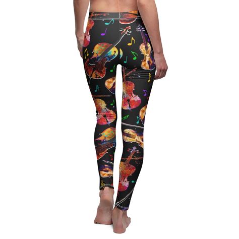 Colorful Violin Viola Cello Leggings - Hapava