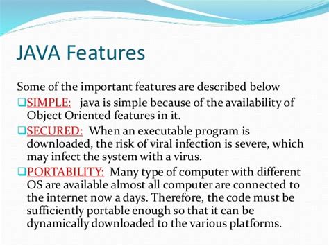 Java features