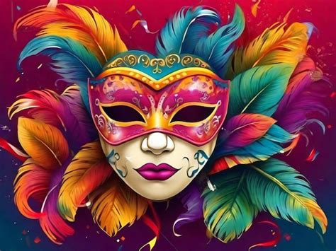 Premium AI Image | carnival masks