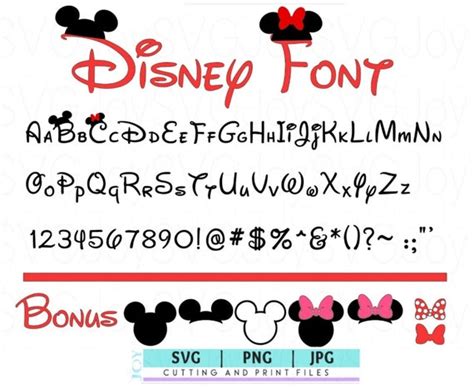 Disneyland Font Svg Mickey Mouse Font T-shirt SVG World - Etsy