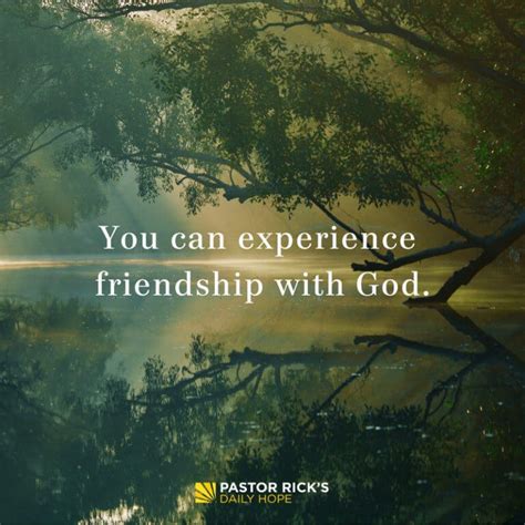 You Can Experience Friendship with God - Pastor Rick's Daily Hope