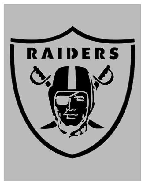 Oakland Las Vegas Raiders Football 8.5" x 11" Custom Stencil FAST FREE ...