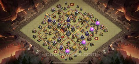 Best Anti 3 Stars War Base TH10 with Link, Anti Everything 2023 - Town ...