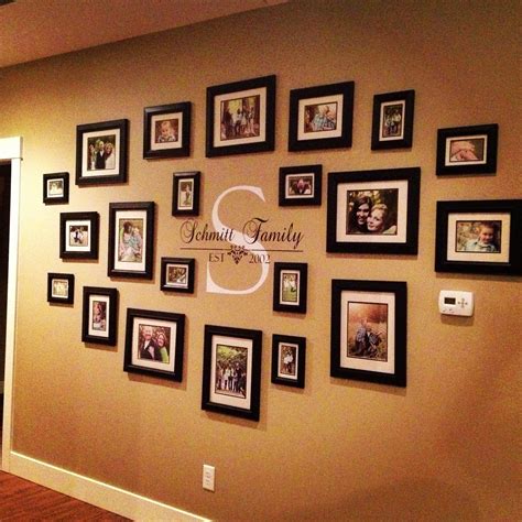 Family Picture wall | Family room decorating, Family pictures on wall ...