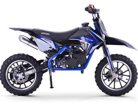 Blue 2 Stroke 50cc Compact Dirt Bike Motorbike With Restrictor – Kids ...